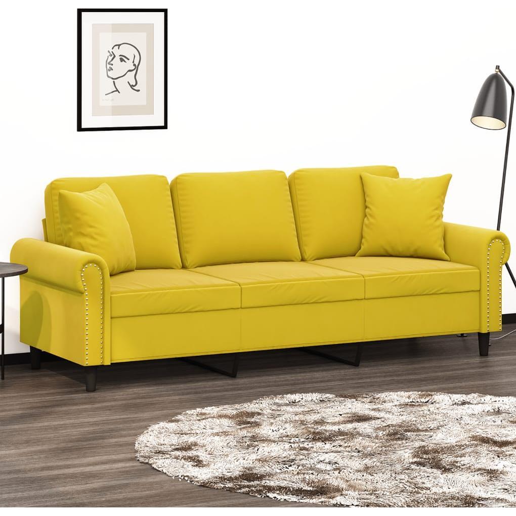 VidaXL, Sofa, 10-tlg. Garten-Lounge-Set mit Kissen (3-Sitzer)