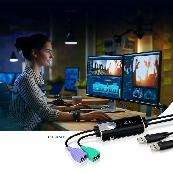 Actual product image Aten CS62KM Keypad/Mouse Switch