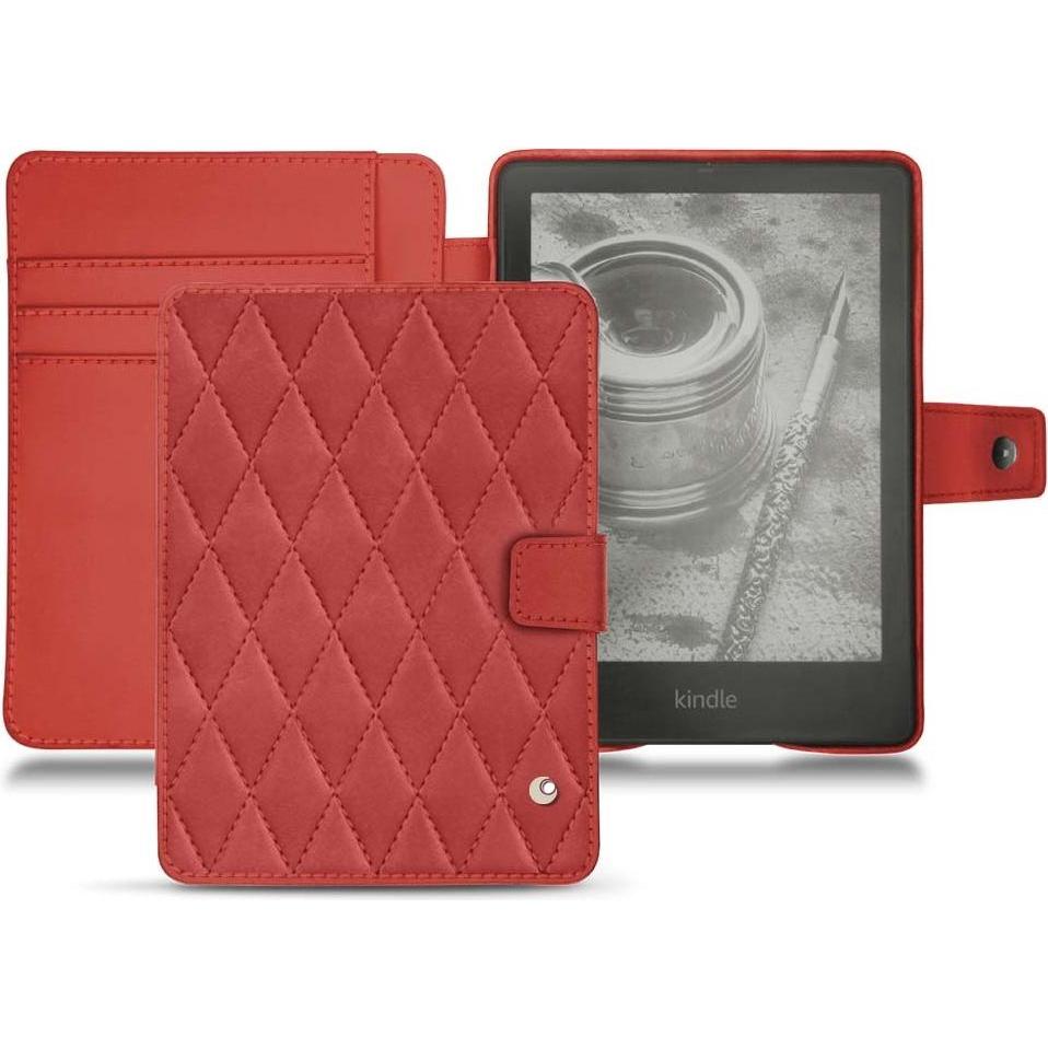 Noreve Lederschutzhülle Wallet (Kindle Paperwhite), eReader Zubehör, Rot