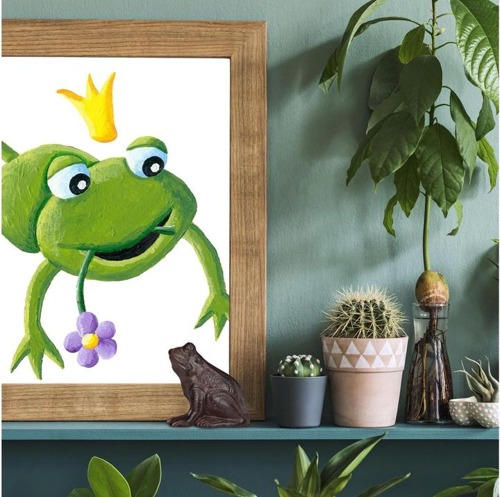 Image du produit Relaxdays Figurine de jardin grenouille, assise