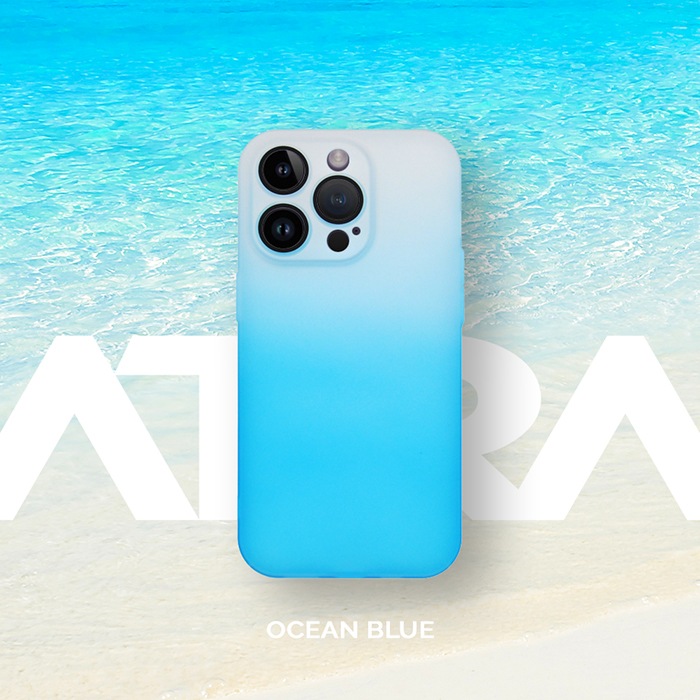 Image du produit Atra Étui peau bleu océan (Apple iPhone 13)