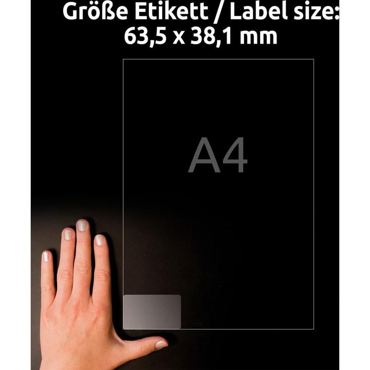 Actual product image Avery Crystal clear labels