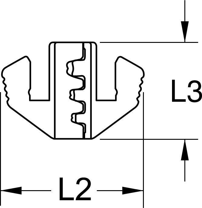 Actual product image KS Tools Pair of crimp inserts for blade terminals 4.8 and 6.3 mm, Ã˜ 0.5