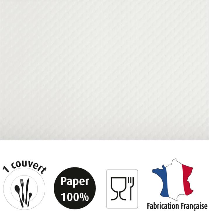 Produktbild PROnappe Einweg-Tischset, 400 x 300 mm, mattweiá (40 x 30 cm)