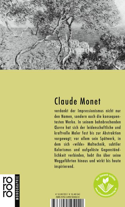 Produktbild Claude Monet (Deutsch, Matthias Arnold, 1998)