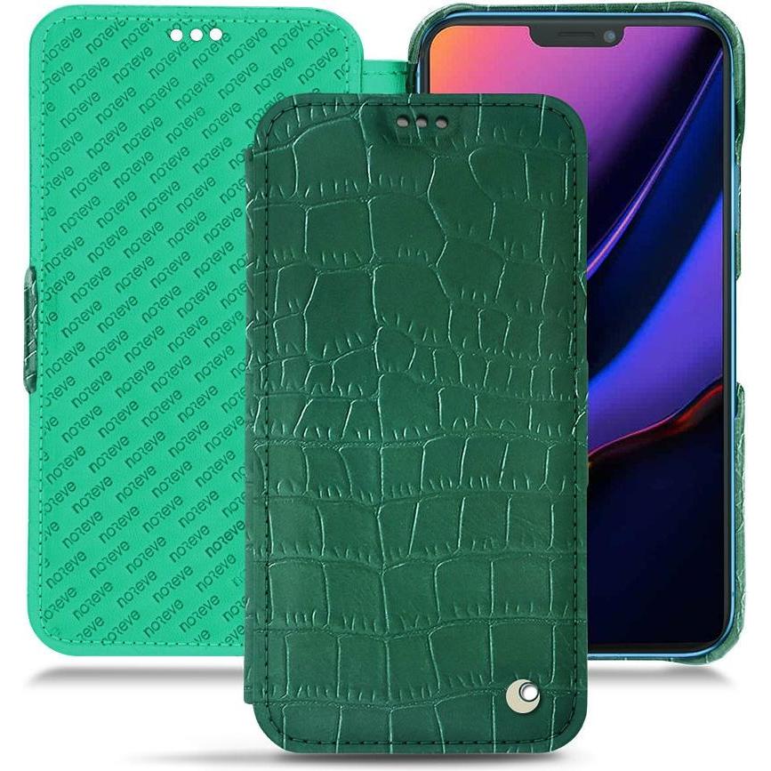 Noreve Lederschutzhülle horizontal (Apple iPhone 11), Smartphone Hülle, Grün