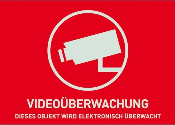 Abus Autocollant d'avertissement "Videoüberwachung", allemand