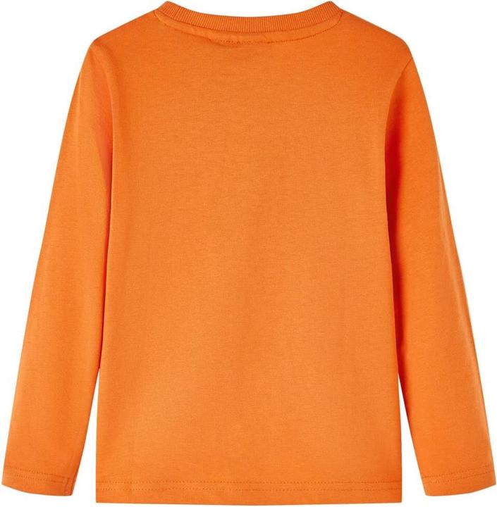 Actual product image vidaXL Children's long-sleeved shirt dark orange 128,Material: 100 (128)