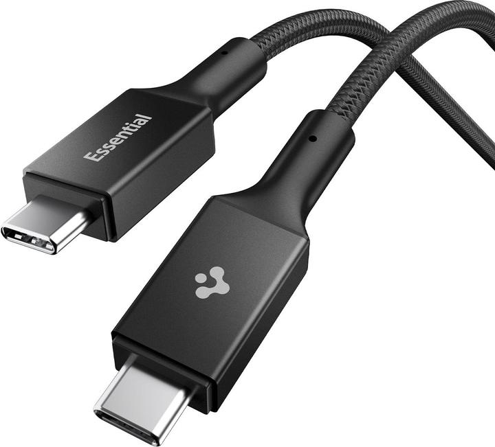 Spigen Kabel EB24015CC Essential USB-C 240W 1.5m czarny (1.50 m, USB 4.0, 240 W)