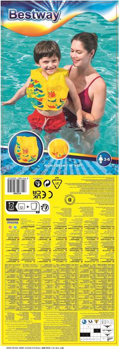 Actual product image Bestway Inflatable Toddler Swim Vest (One size, 18-30 kg)