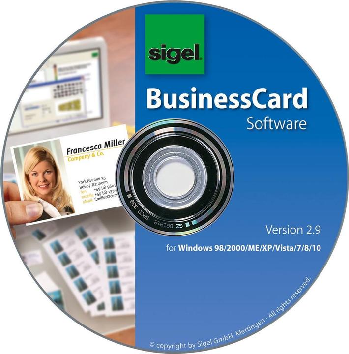 Produktbild Sigel BusinessCard Software (85 x 55 mm)