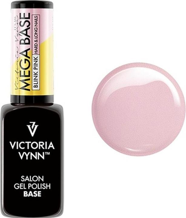 Actual product image Visconti Di Modrone Victoria Vynn Mega Base Blink Pink Hard Long Nails UV LED Hybrid Gel Polish 8ml (Rose, Base coat)