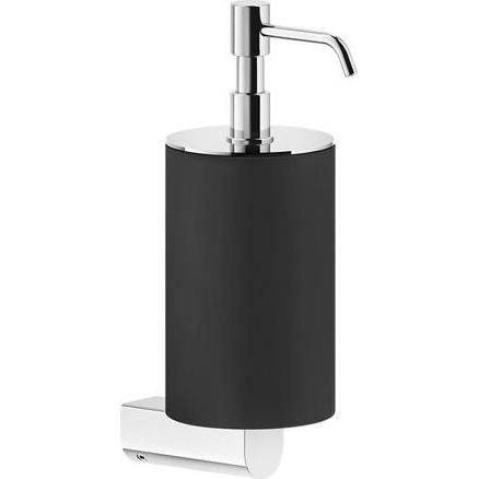 Gessi, Seifenspender + Seifenschale, Rilievo, Seifenspender zur Wandmontage, Becher schwarz matt, 59514