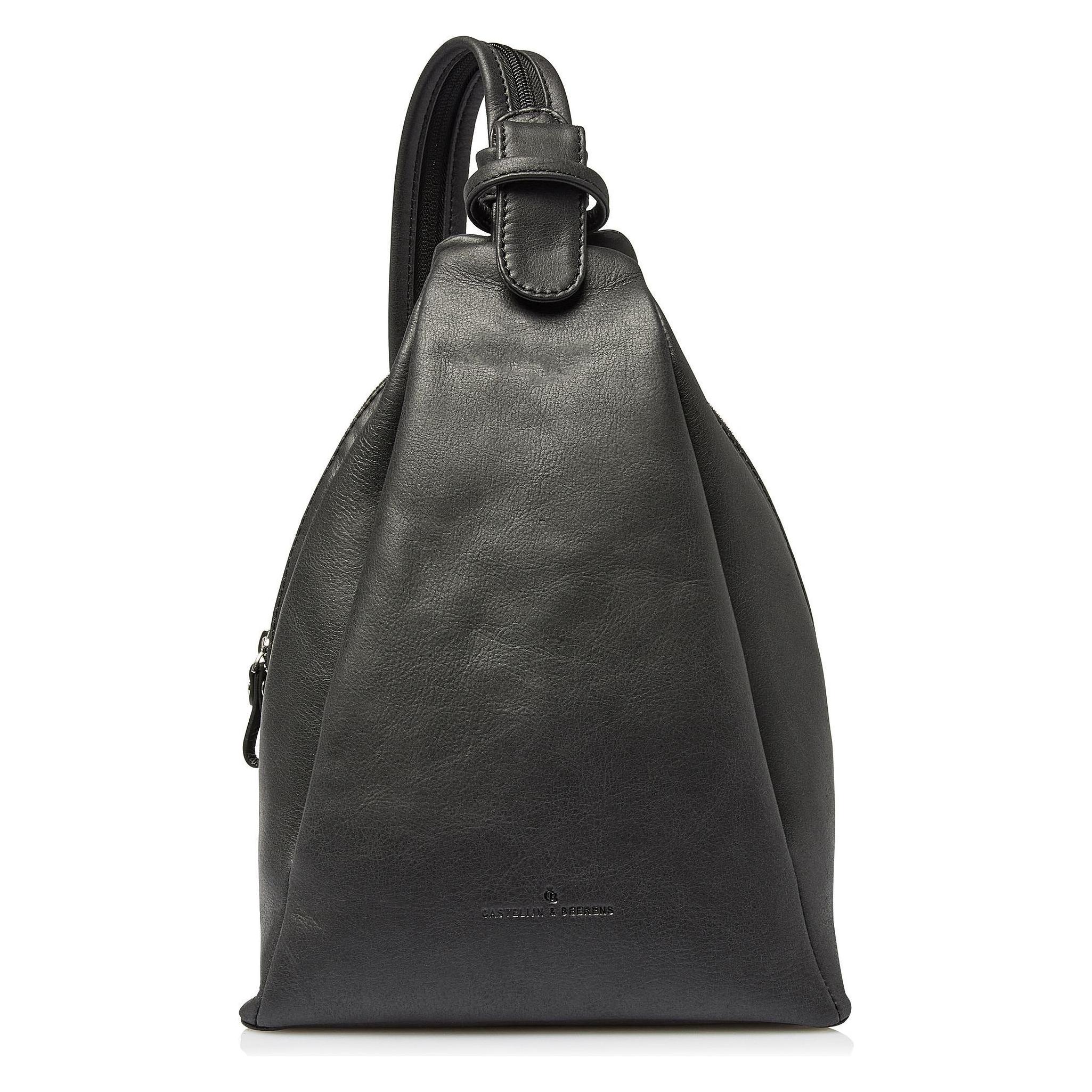 Castelijn & Beerens, Vrouwen, Handtas, Carisma Schoudertas Leer 24 Cm, Zwart