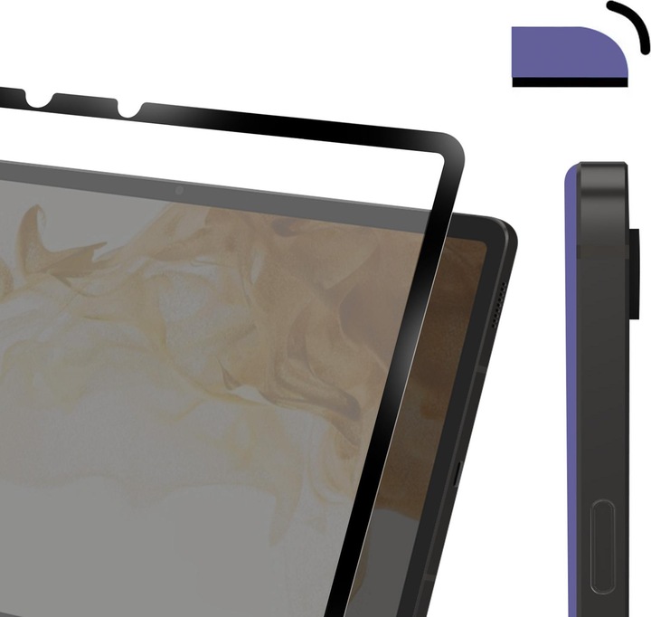 Dux Ducis Naad Paperfeel Schutzfolie Tab S8/S7 - Schwarz (1 Stück, Galaxy Tab S9, Galaxy Tab S8, Galaxy Tab S7)