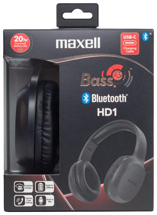 Actual product image Maxell Bluetooth headphones HD1 BASS USB-C (20 h, Wireless)