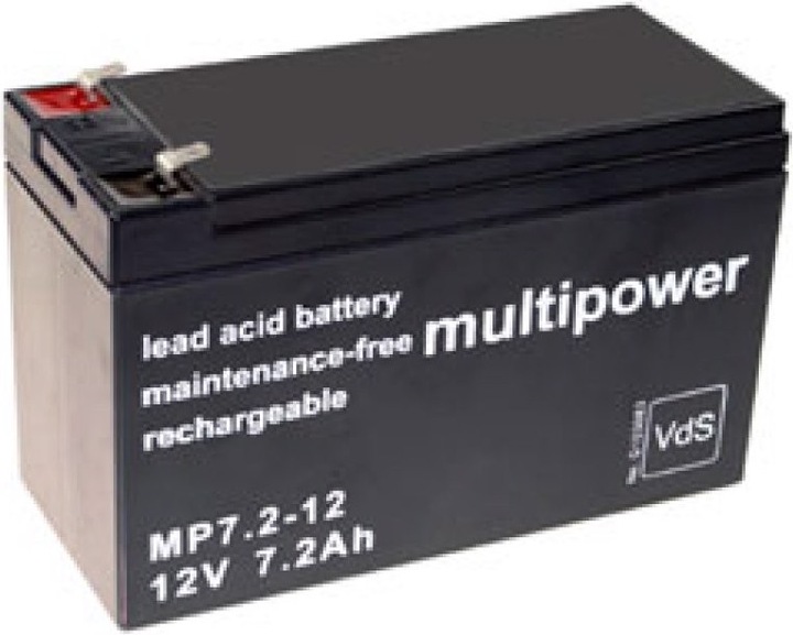 Actual product image Multipower Battery MP7.2-12, VDS approval (12 V, 7.20 Ah)