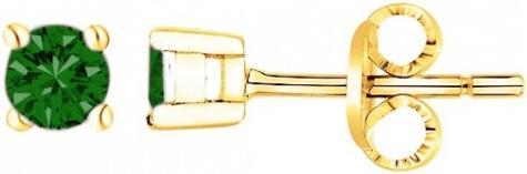 Image du produit Lara Boucles D'Oreilles Plaque Or - Zirconia Vert