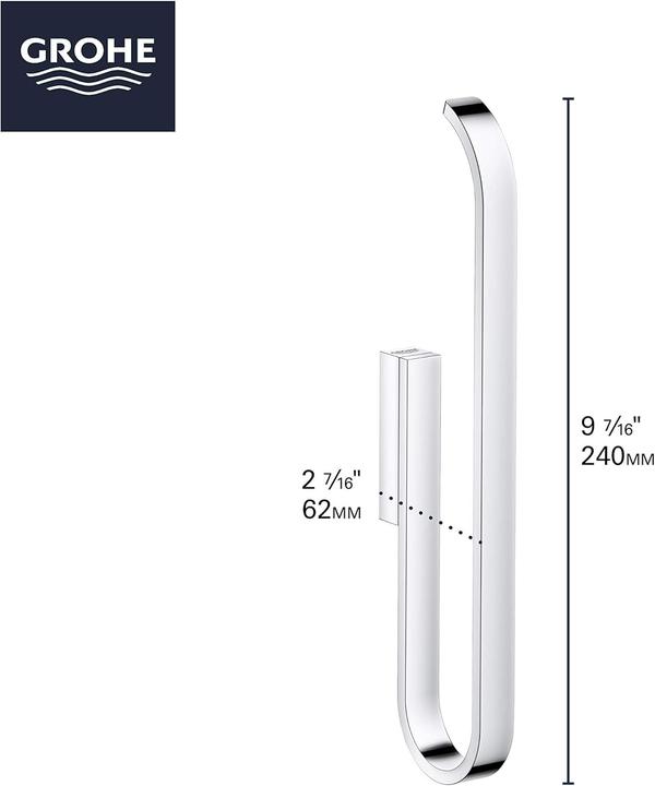 Actual product image Grohe Spare paper holder Selection for 2 rolls cool sunrise brushed 41067GN0