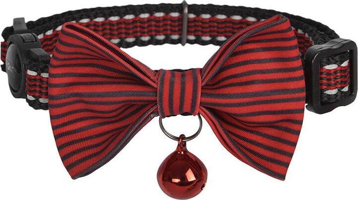 Immagine prodotto Dogness Set di collari per gatti 2 pezzi (Daisy nero/rosso impermeabile) (Gatto, Generale)