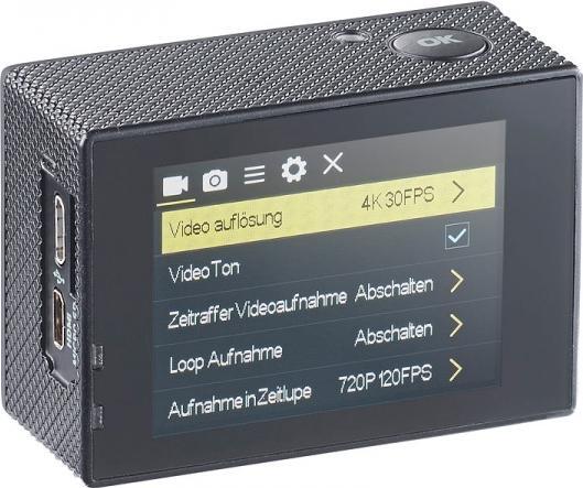 Actual product image Somikon Entry-level 4K action cam incl. underwater housing (30p, Wi-Fi)