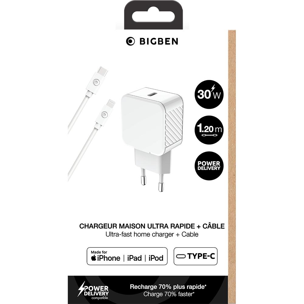 Thumbnail - Bigben Cs30wcpdcblmficrw (30 W), USB Ladegerät, Weiss