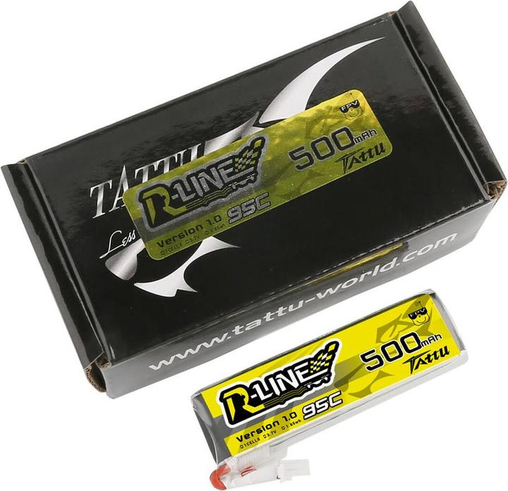 Actual product image Tattu RC Battery LiPo 500 mAh 3.7 V 95C R-Line (3.70 V, 500 mAh)