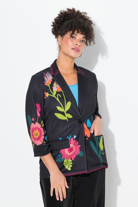 Produktbild Miamoda Blazer, Classic Fit, Scuba, Blüten-Muster (54)