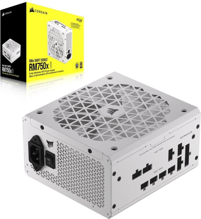 Produktbild Corsair RMx Shift White Series, RM750x Shift White, 750 Watt, 80 PLUS GOLD Certified, Fully Modular Power Su (750 W)