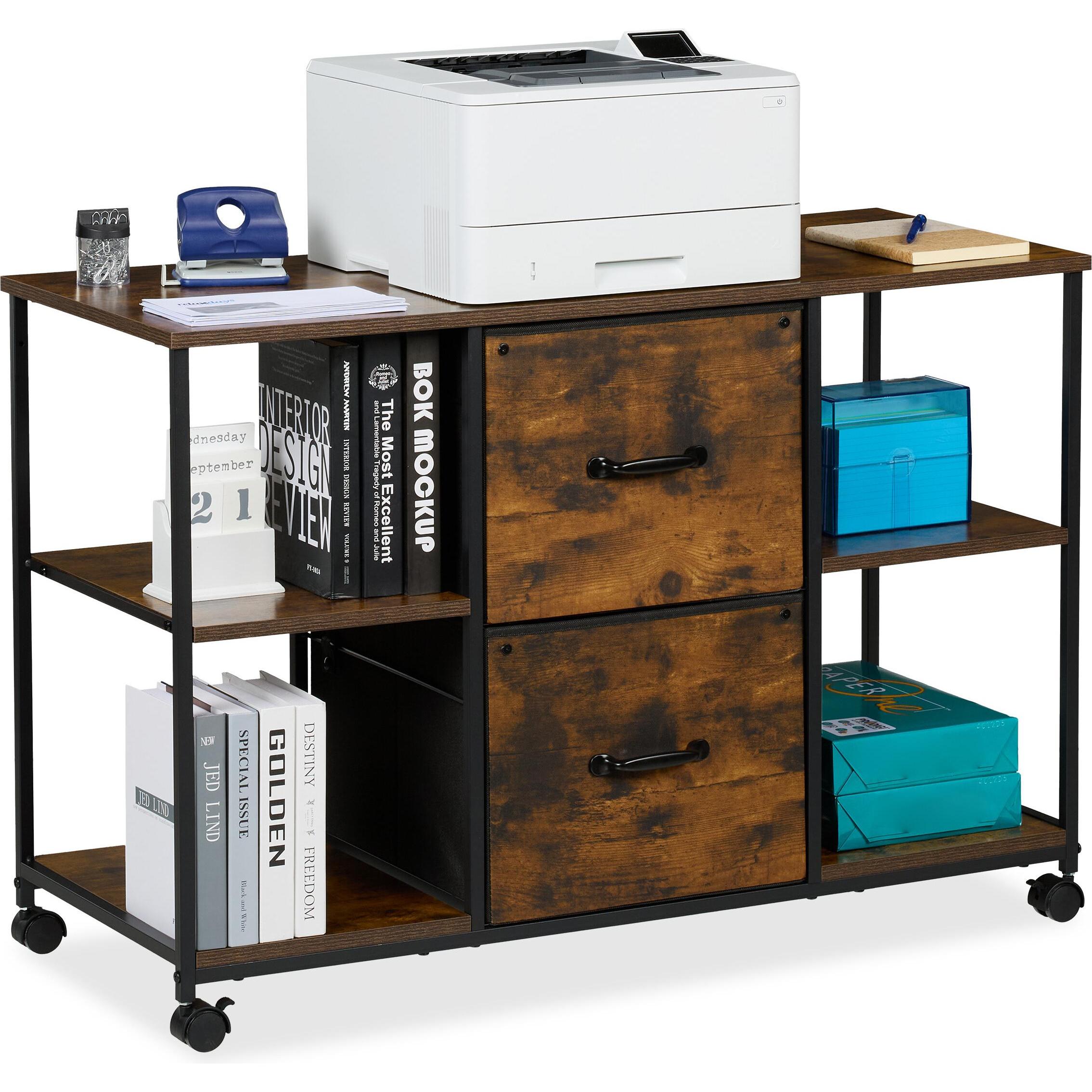 Relaxdays, Cassettiera ufficio, Contenitore ufficio (100 x 40 x 67 cm)