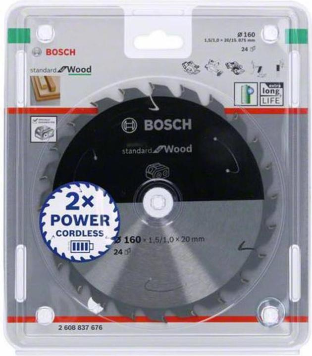 Actual product image Bosch Professional Zubehör PRO Wood cordless circular saw blade, 160 x 1.5 x 20 mm