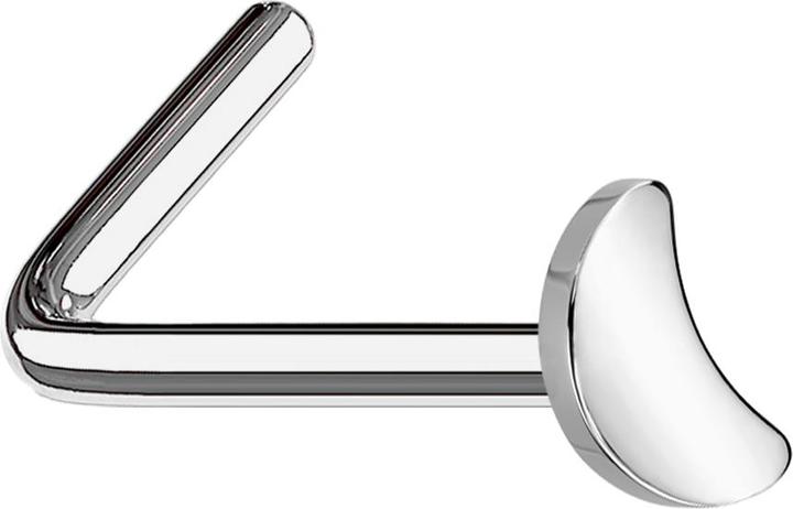Immagine prodotto Star Piercing Borchia da naso angolata in argento con luna (senza ottone, Titanio)