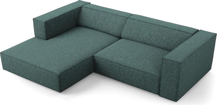 Actual product image Cosmopolitan Design Left Corner Sofa, "Arendal", 3 Seats, Petrol, 224x166x70 Made in Europe (Corner sofa)