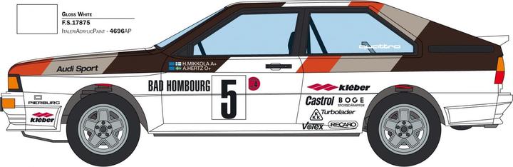 Actual product image Italeri 1:24 Audi Quattro Rally