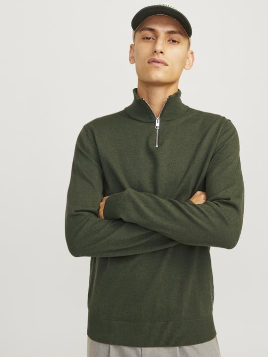 Produktbild Jack & Jones Einfarbig Strickpullover mit Halber Reissverschluss Strickpullover mit Halber Reissverschluss (S)