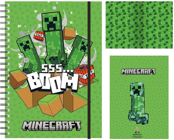 Minecraft A5 Wirebound Notebook (A5, Hardcover)