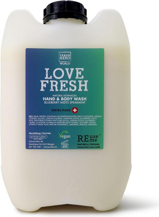 Actual product image Schnarwiler LOVE FRESH Hand & Body Wash Blueberry meets Spearmint