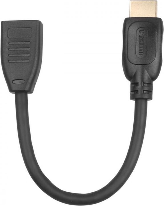 Productafbeelding HDMI M - HDMI F adapter, 15 cm, v2.0 (HDMI, 15 cm)