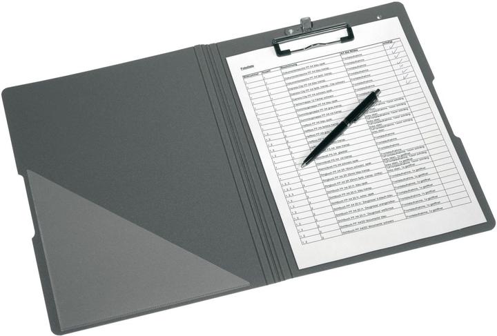 Produktbild Herlitz Klemmbrett-Mappe easy orga to go, schwarz DIN A4, aus Polyfoam-Kunststoff, vernickelte Klemmmechanik (24 x 33 cm)