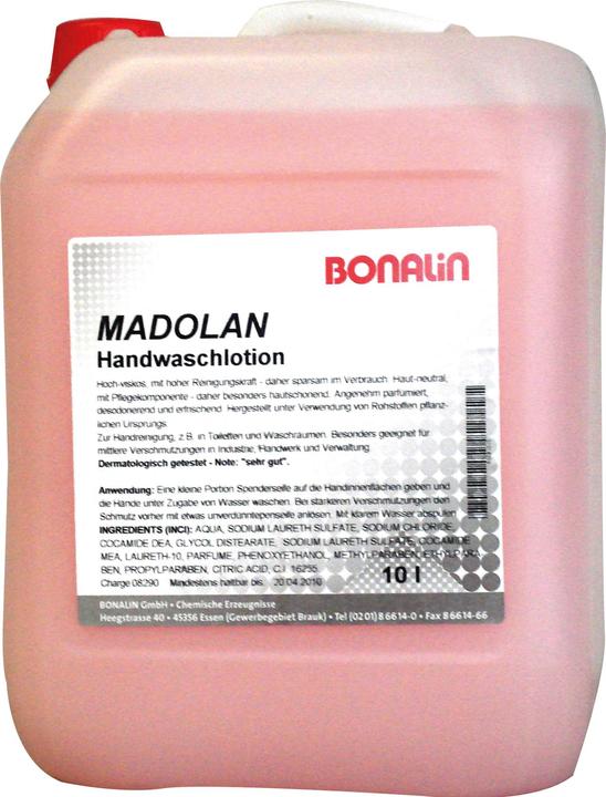Actual product image Bonalin Liquid soap Madolan Design of the container: Canister Capacity: 10 l (Liquid soap, 10000 ml)