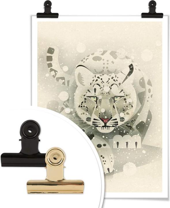 Actual product image Trenddeko Snow Leopard (80 x 100 cm)