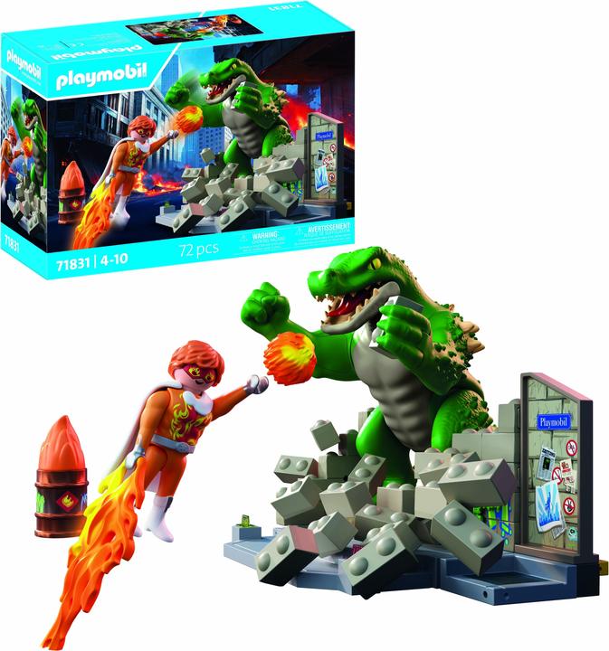 Produktbild Playmobil 71831 Helden-Showdown mit der Riesenechse (71831, Playmobil Action Heroes)