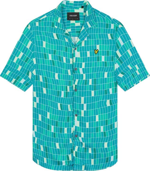 Actual product image Lyle and Scott Mens Pool Print Shirt (L)