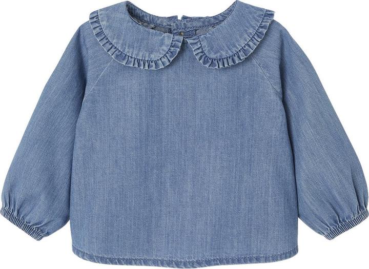 Actual product image Vertbaudet Baby Jeansbluse mit gerüschtem Kragen (68)