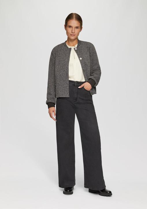 Actual product image S.Oliver Indoor-Jacke Melierter Blouson mit Druckknöpfen (46)