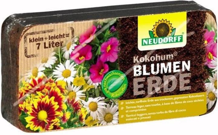 Neudorff Kokohum Blumenerde (7 l, Coco Slab, Erde ohne Torf)