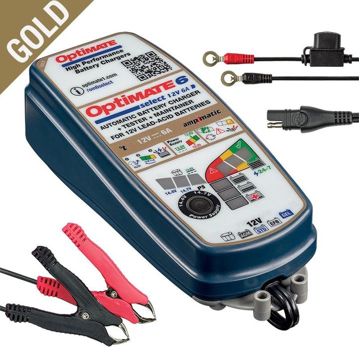 Actual product image Tecmate 6 battery tester-charger 12v 5a select (14.4 V, 6 A)