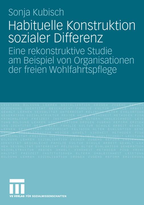 Produktbild Habituelle Konstruktion sozialer Differenz (Deutsch, Sonja Kubisch, 2008)