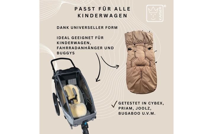 Produktbild Kaiser Baby Kaiser Thermo Fusssack mit Lammfelleinlage Sheepy, sand