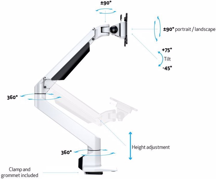 Produktbild Multibrackets Gasliftarm HD (Tisch, 32")